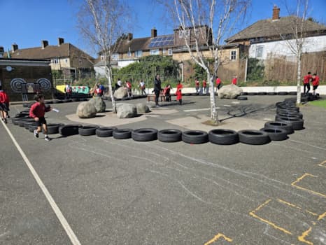 Loving our beautifully transformed playground