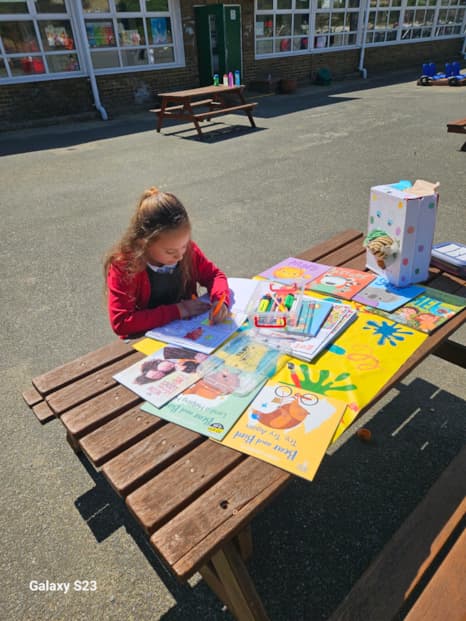 Peacefully creating in the sunshine!